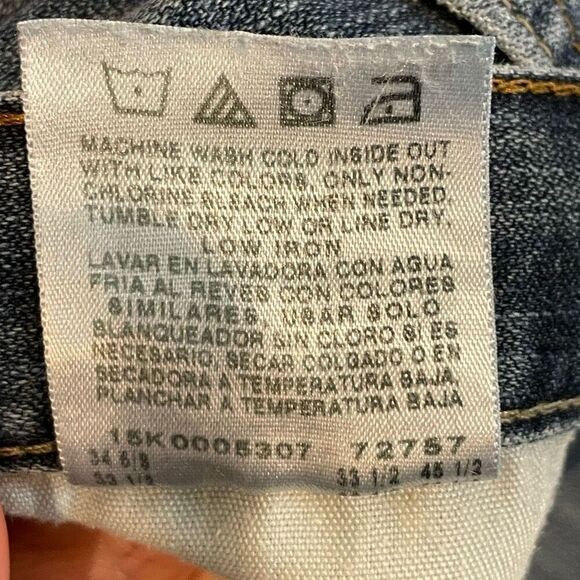 Wrangler Jeans Co. Blue Whisker Faded Cotton Relaxed Straight Jeans Size 32 X 32 - Picture 11 of 11